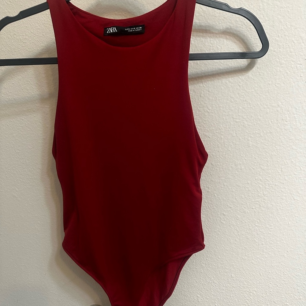 Zara Red Bodysuit One Piece